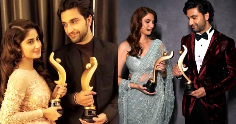 Ahad Raza Mir Ramsha Khan S Best On Screen Pairing Award Sparks