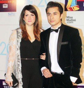 Ali Zafar and wife Ayesha Fazli at Zee Cine Awards 2013 Picture01794645 20131902528