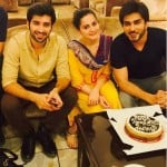 Aiman Muneeb Celebrating Birthday of Imran Abbas on Drama Set 1