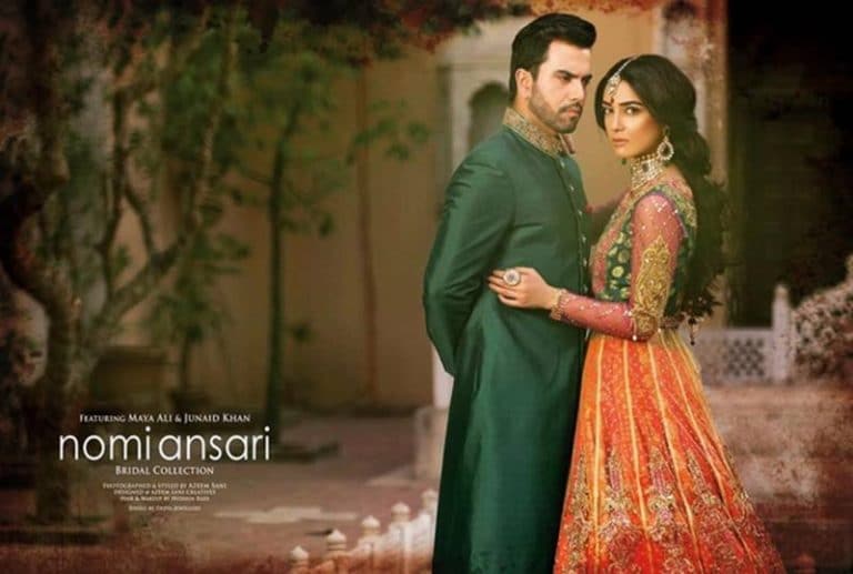 Maya Ali & Junaid Khan’s Shoot For Nomi Ansari’s Bridal Collection