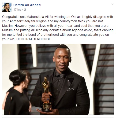 Hamza Ali Abbasi Has A Message For Oscar Winner Mahershala Ali