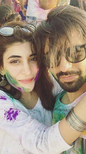 Pakistani Celebrities Playing Holi