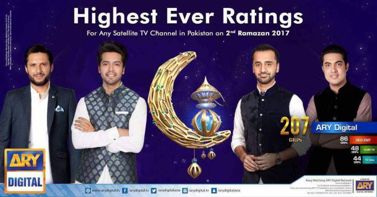Ramazan Transmission 2017 Ratings: Bol Boasts Record Breaking Viewership, ARY Leads The TRP Chart!