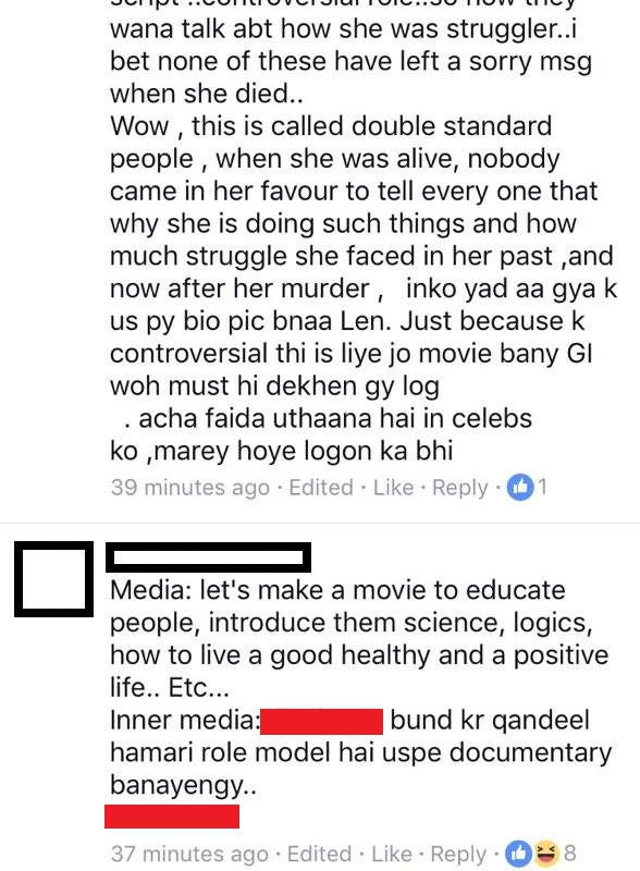 People's Reaction To Qandeel Baloch's Upcoming Biopic