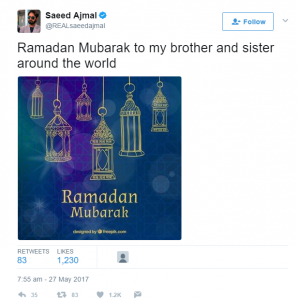 Twitter- Spreading the greetings of Ramadan