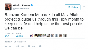 Twitter- Spreading the greetings of Ramadan