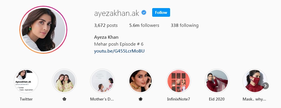 Ayeza Khan - Complete Information - Age, Instagram, Family