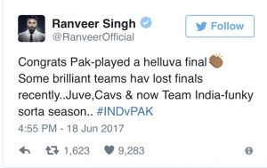 Bollywood congratulates Pakistan on their unforgettable win against India