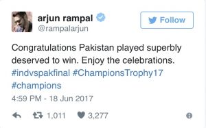 Bollywood congratulates Pakistan on their unforgettable win against India