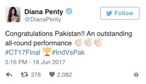 Bollywood congratulates Pakistan on their unforgettable win against India