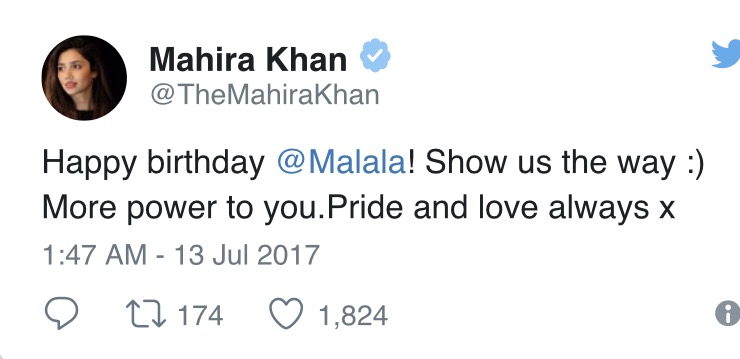 Mahira Khan Wishes Malala On Her Birthday