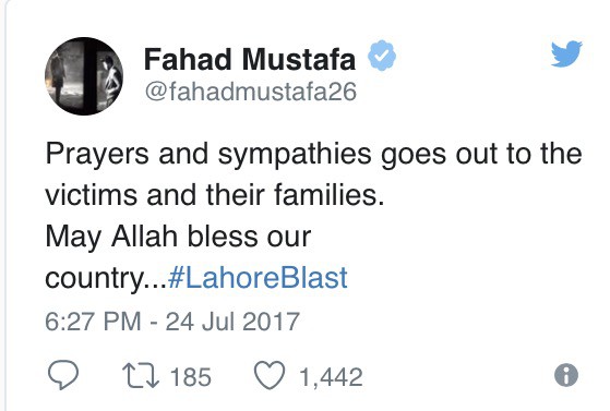 Celebrities Mourn The Lahore Attack