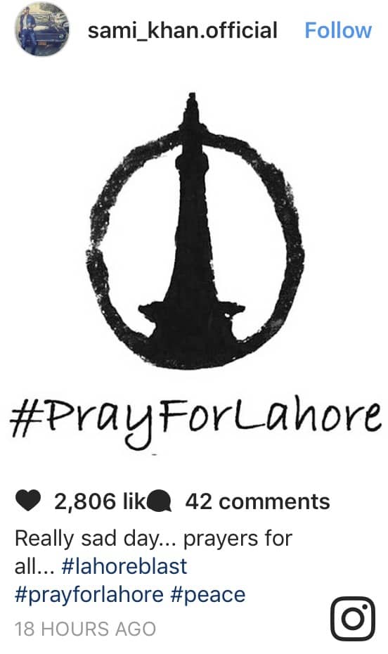 Celebrities Mourn The Lahore Attack