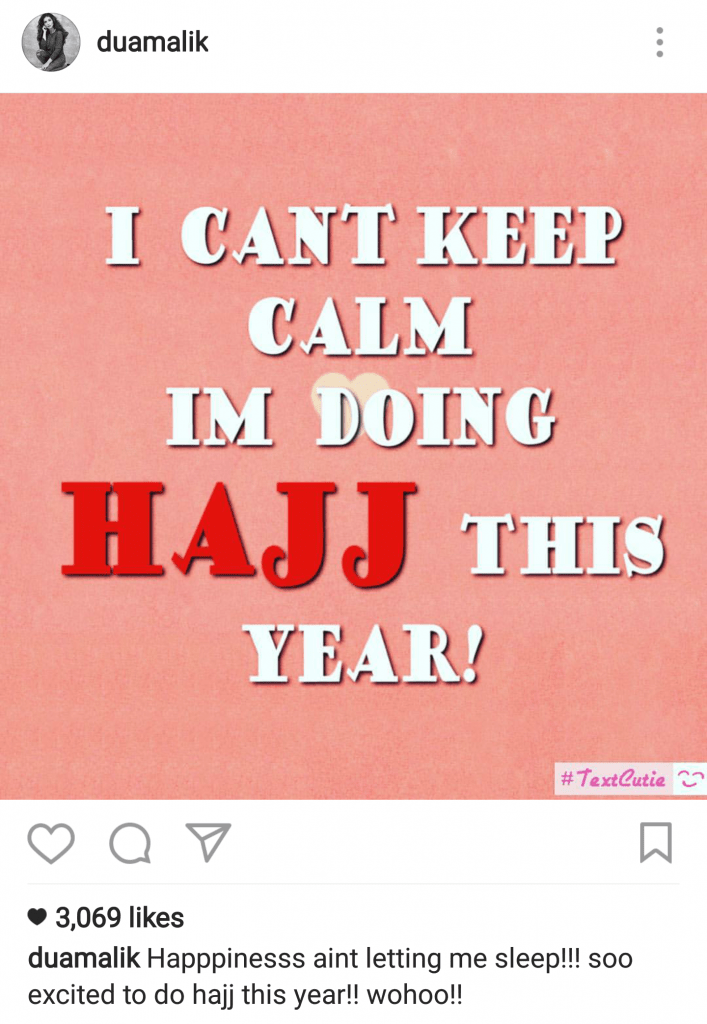 Dua Malik Is Going For Hajj!