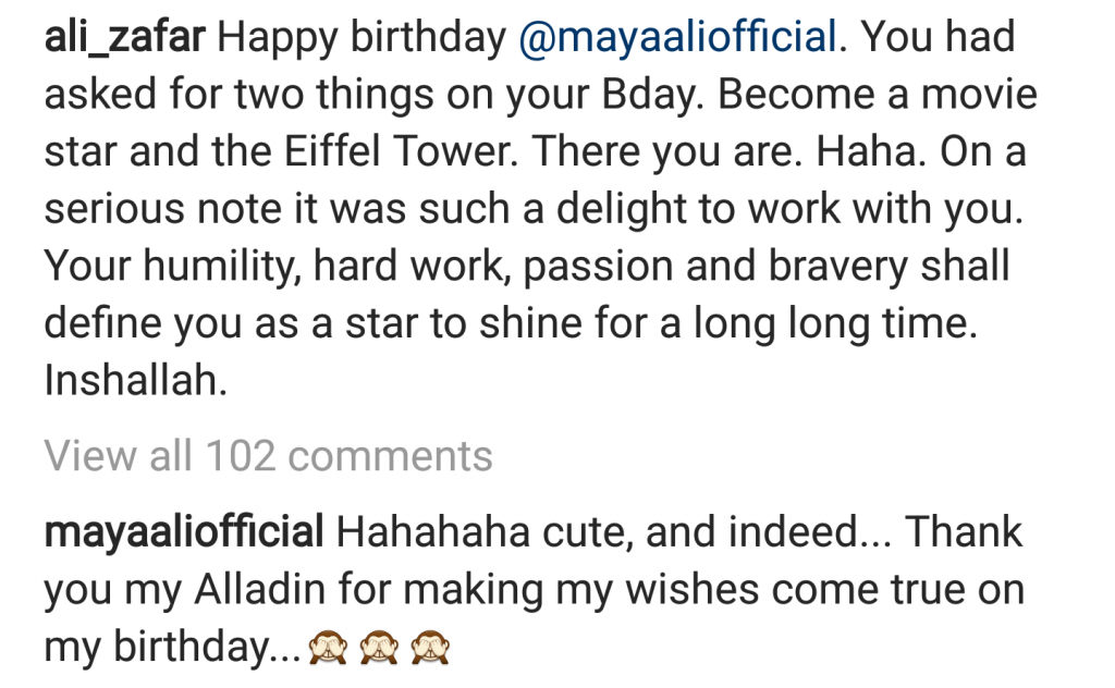 Maya Ali Got Wished By Fellow Stars!