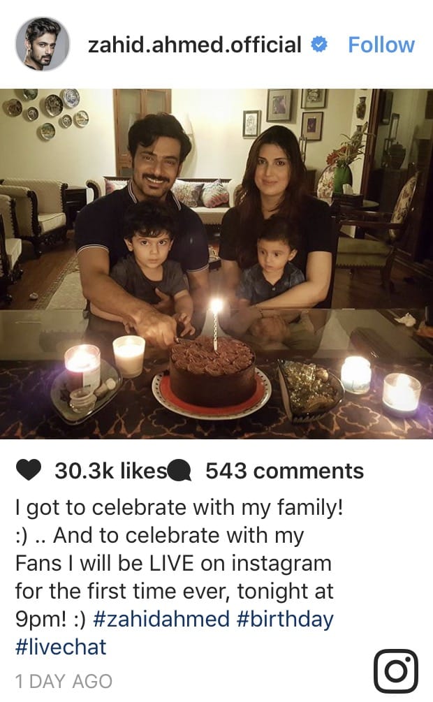 Fans Catch Up With Zahid Ahmed On His Birthday