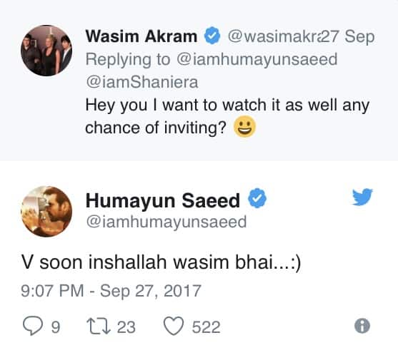Humayun And Shaneira's Twitter Exchange For Punjab Nahi Jaungi