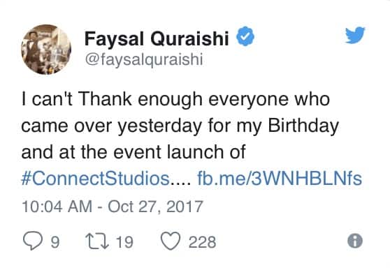 Faysal Quraishi Launches His Own Production House