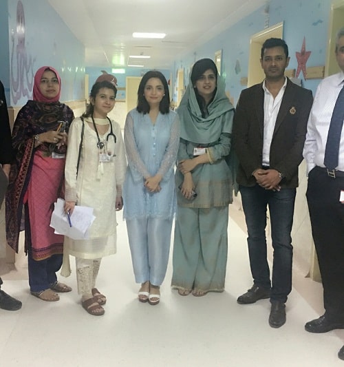 Armeena and Fesl Khan Visited SKMCH!