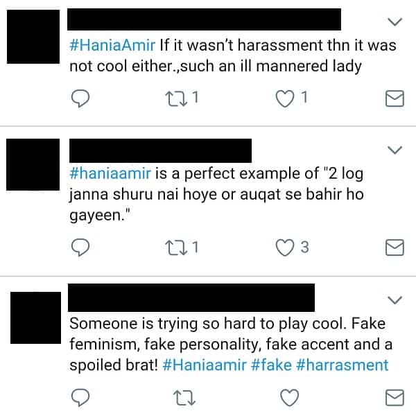 Hania Amir Lands In A Harassment Controversy!