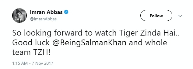 "Tiger Zinda Hai should be released in Pakistan" Imran Abbas