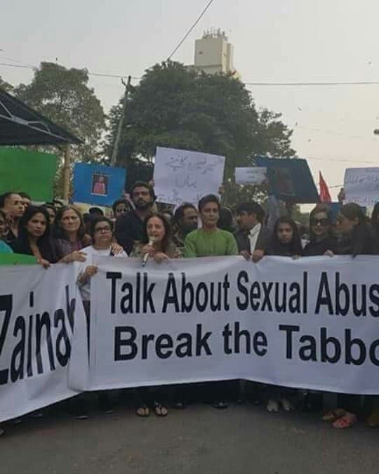 Celebrities Protest On The Roads For Zainab