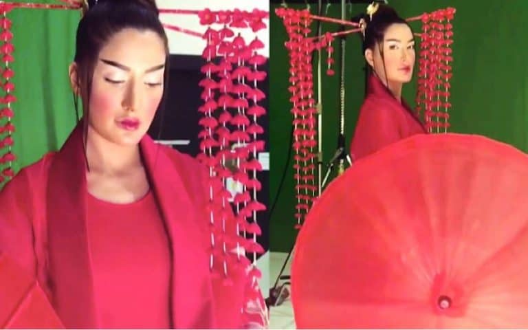 Mehwish Hayat Becomes Chinese For A Paint Ad !!