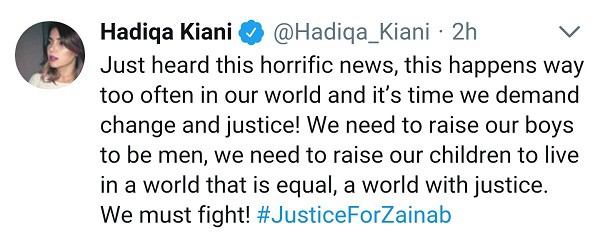 Celebrities Raise Voice For Zainab!