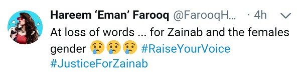 Celebrities Raise Voice For Zainab!
