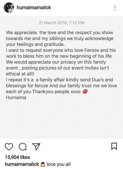 Humaima Malik Is Asking For Privacy!