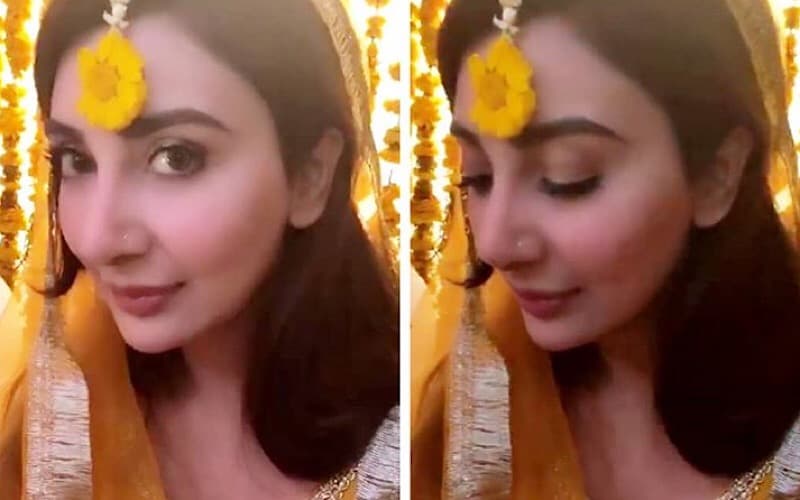 Aisha Khan Looks Lovely On Her Mayun And Mehndi