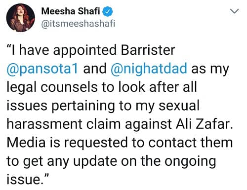 Meesha Shafi Takes The Legal Route!