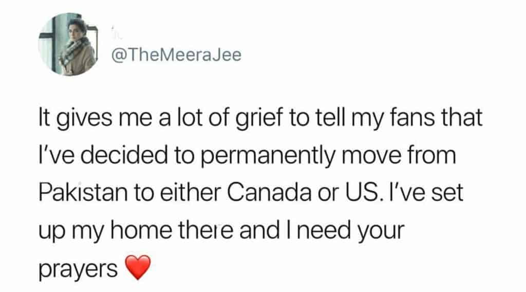 Meera Is Leaving Pakistan!