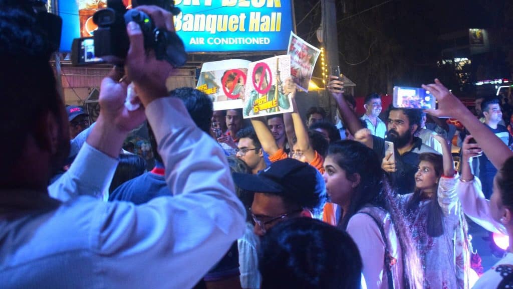 Protest At 'Teefa In Trouble' Premiere