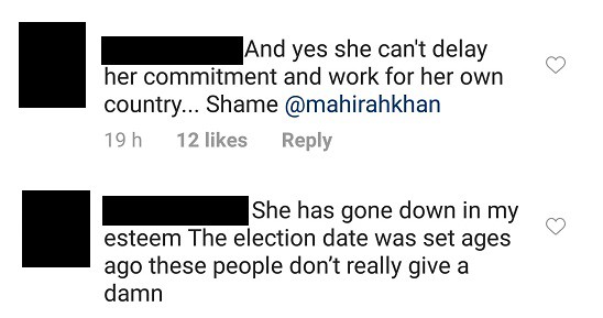 Mahira Khan Bashed For Not Voting In General Elections Due To Awards!