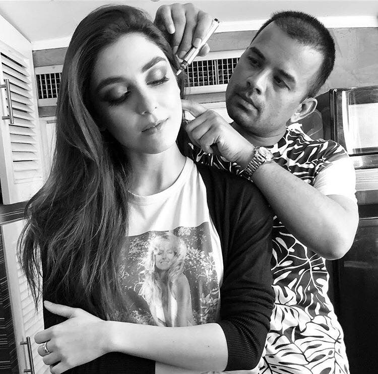 Cute and Candid Pictures Of Maya Ali With Her Make-up Artist