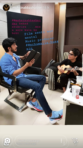 Schumaila Hussain and Mohsin Abbas Haider Working On The Music Of Film"Senti Aur Mental"