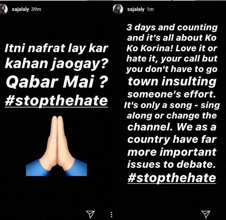 Sajal Ali Tells People To Stop Hating On Ko Ko Korina
