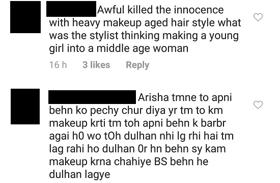 People Think Arisha Razi Looked More Like A Bride Than Sara