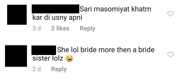 People Think Arisha Razi Looked More Like A Bride Than Sara