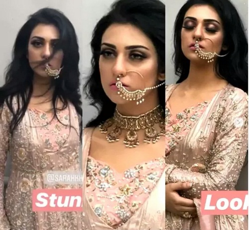 Sara Khan's BTS Shots From A Bridal Shoot