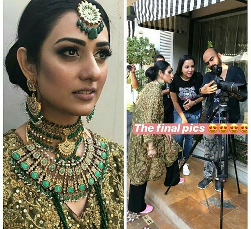 Sara Khan's BTS Shots From A Bridal Shoot