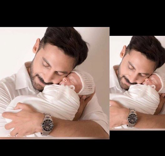 Hammad Farooqi With His Little Baby Boy