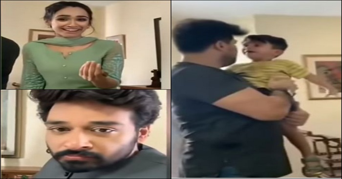 Faysal Qureshi and Faryal Mehmood Handling A Kid Off Screen