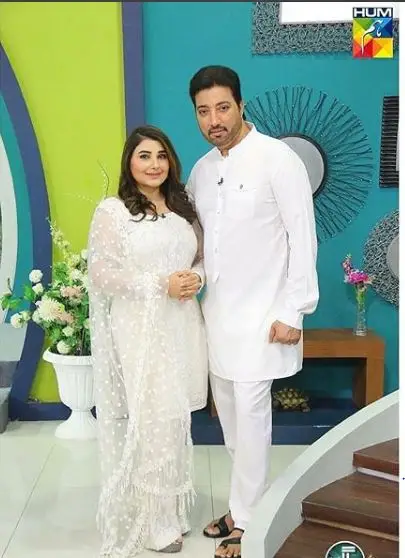 Javeria Saud With Her Husband Looking Stunning In A Wedding