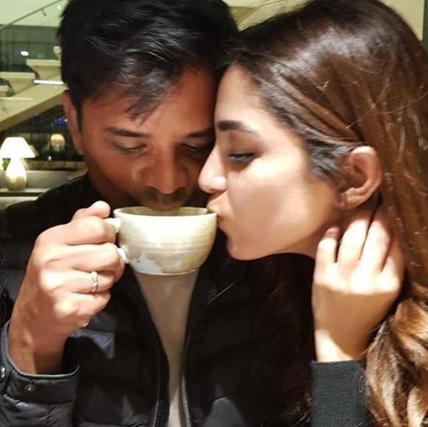 Maya Ali Shares Tea With Her Makeup Artist