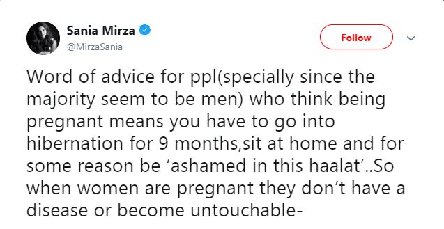Sania Mirza's Fierce Tweet About People Trolling Her About Her Pregnancy