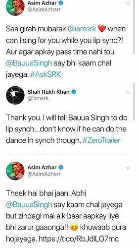 Asim Azhar Gets A Signed T-Shirt From SRK