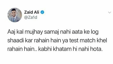 Zaid Ali Is Fed Up Of Month Long Wedding Functions