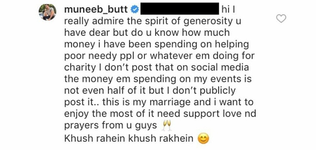 Muneeb Butt Replies To People Trolling His Wedding